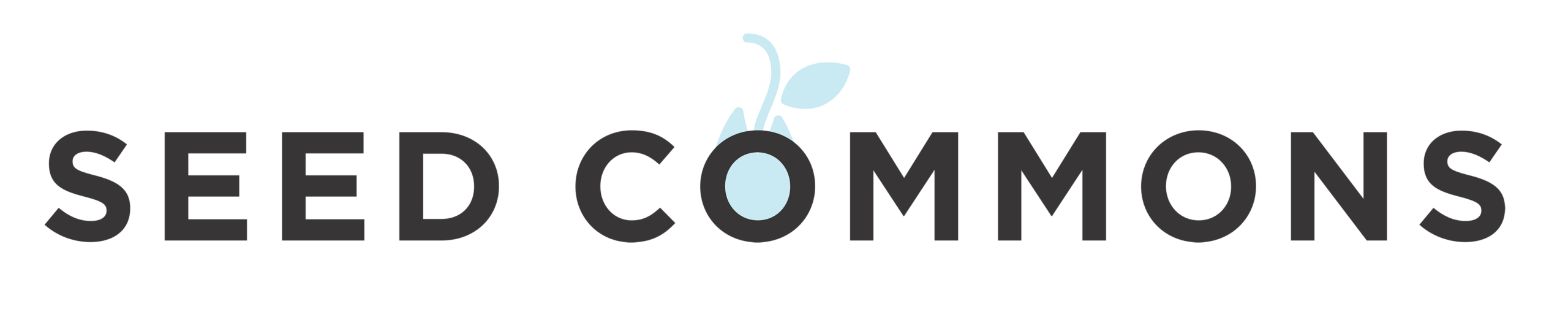 Seed Commons logo with green leaf accent