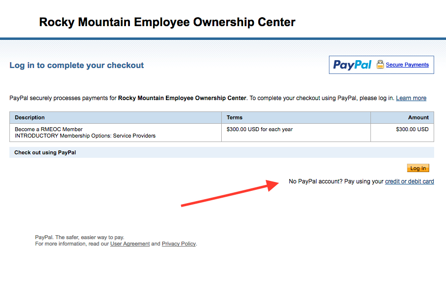 no paypal account screen shot – RMEOC